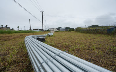 育苗ハウスの建設スタート